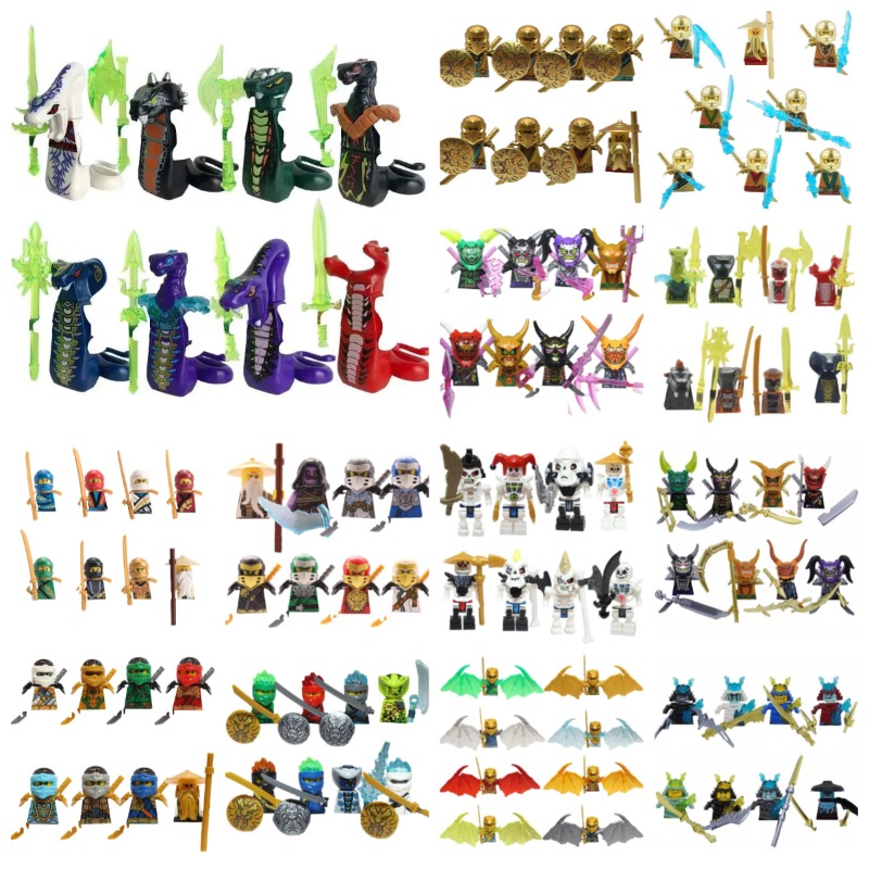 Model Kit Fantasy - 104 PCS ninja building block doll